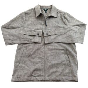 Revolve Soft Cloth Men’s Size L Brown Cotton Zip Bomber Jacket